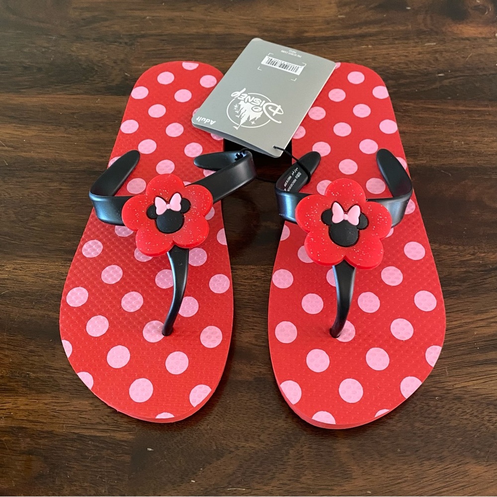 Disney Store Minnie Mouse Polka Dot Sandals - Picture 1 of 7